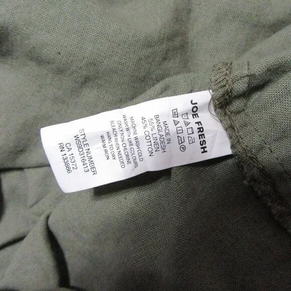 Joe Fresh Linen Khaki Green Dress - Picture 7 of 10